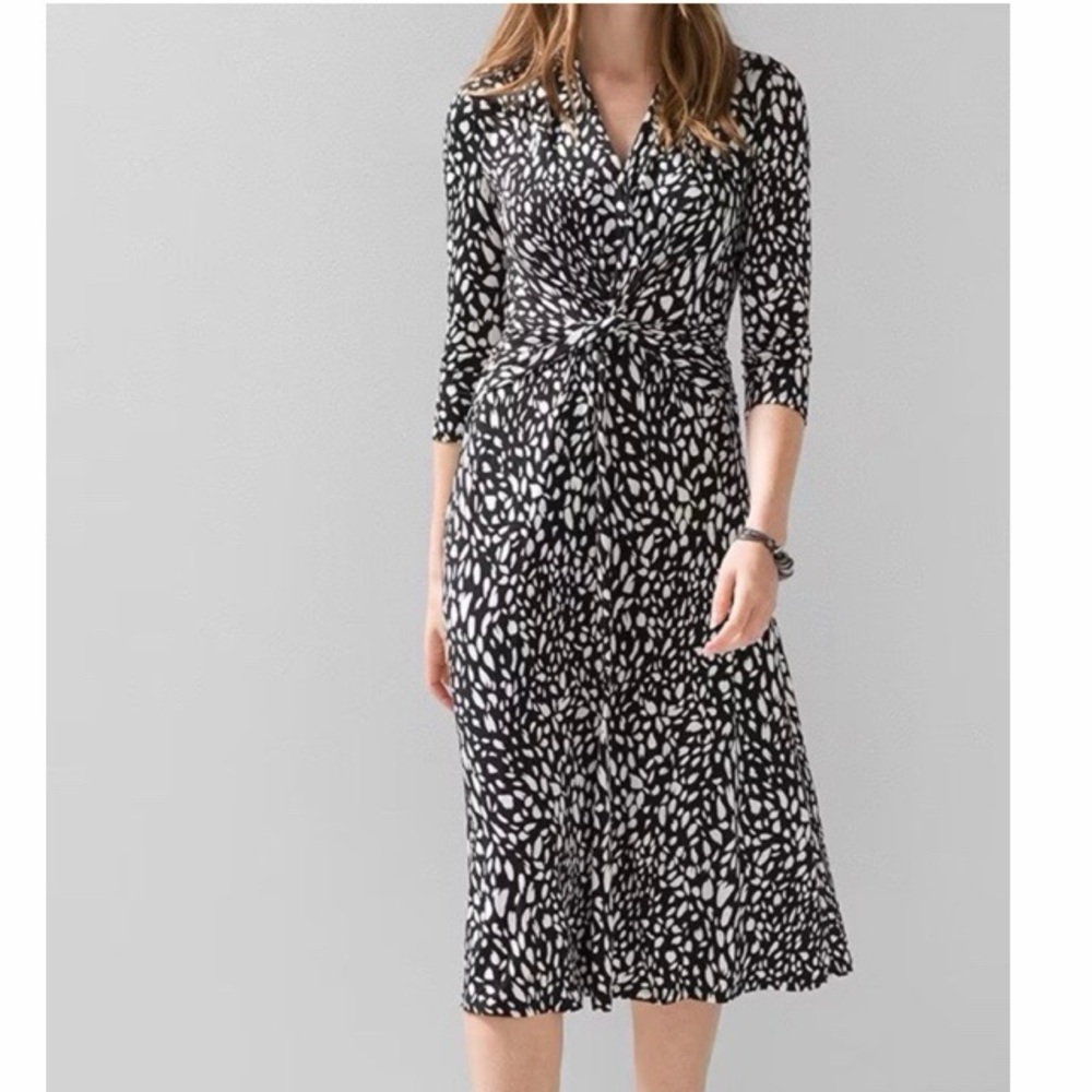 White House‎ Black Market Matte Jersey Twist Front Dress
